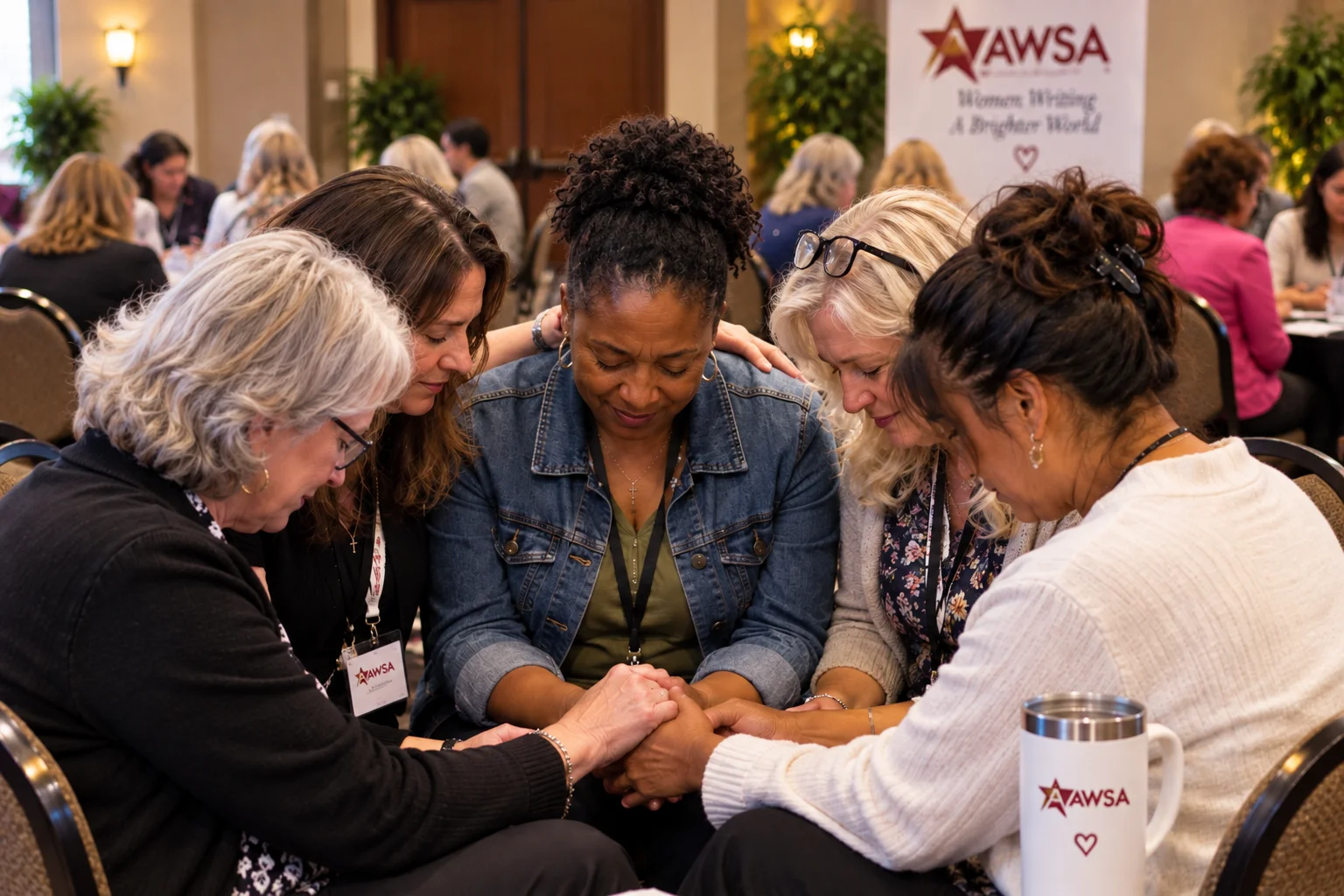 AWSA sisters gathering for prayer