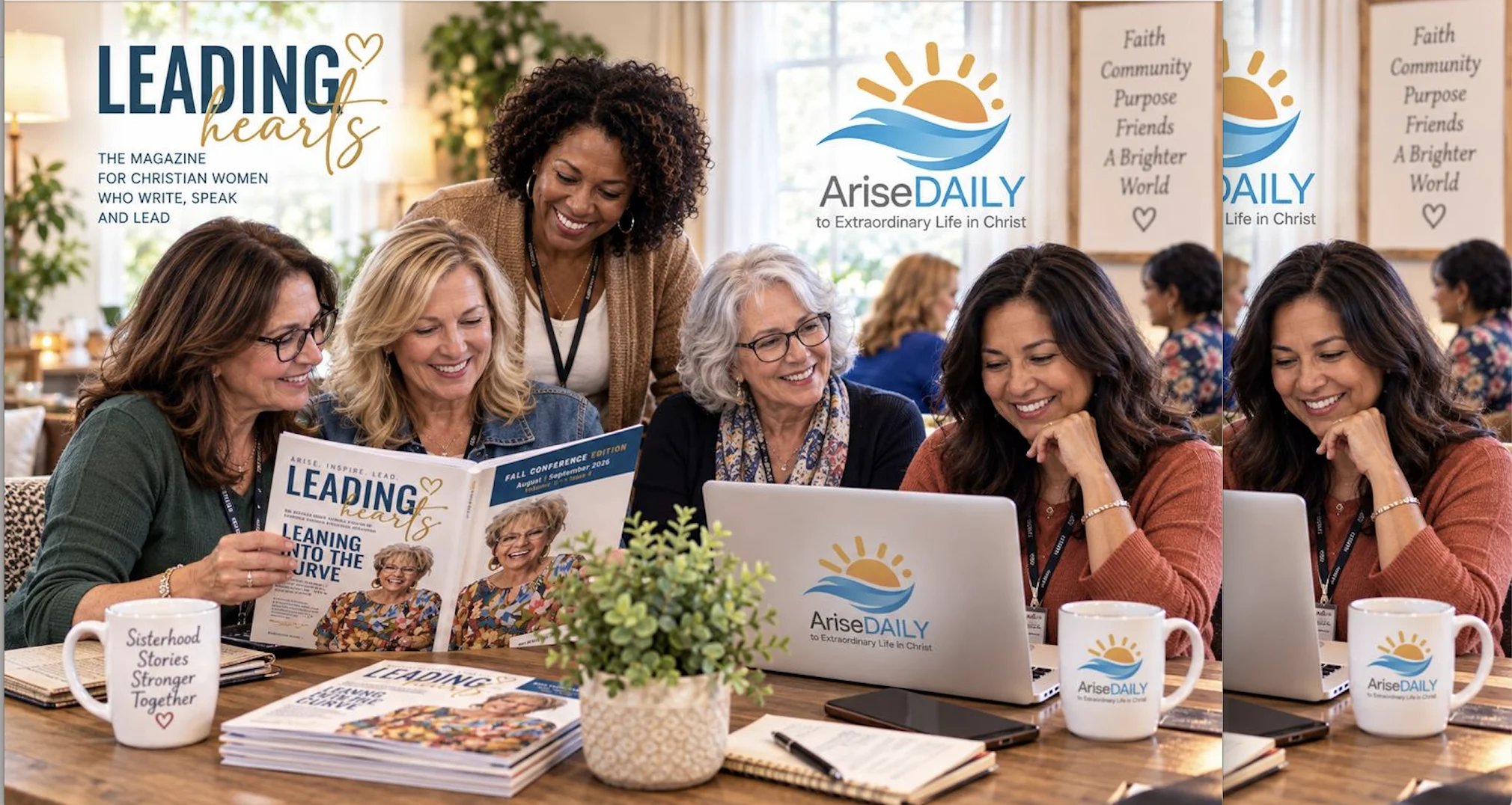 Leading Hearts and Arise Daily publications
